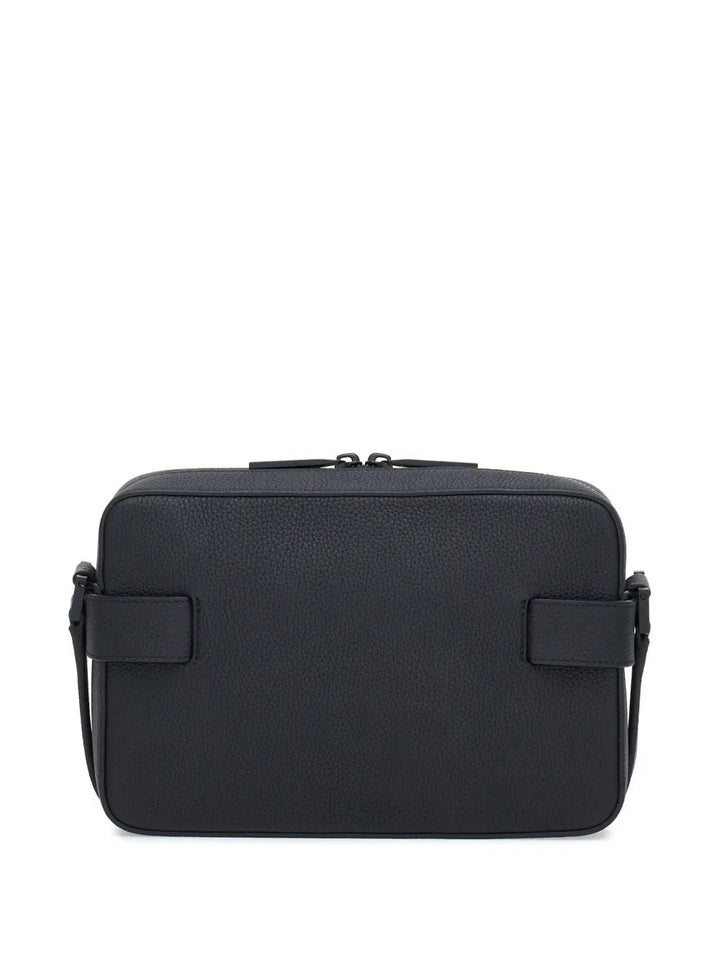 Ferragamo Gancini Buckle Embellished Leather Shoulder Bag