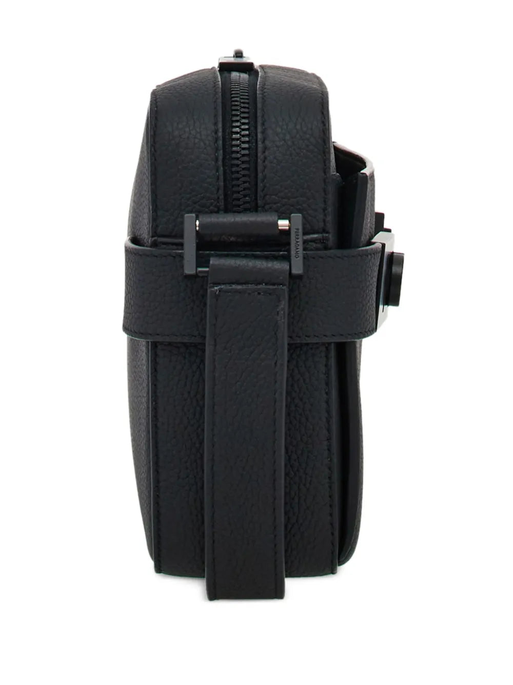 Ferragamo Gancini Buckle Embellished Leather Shoulder Bag