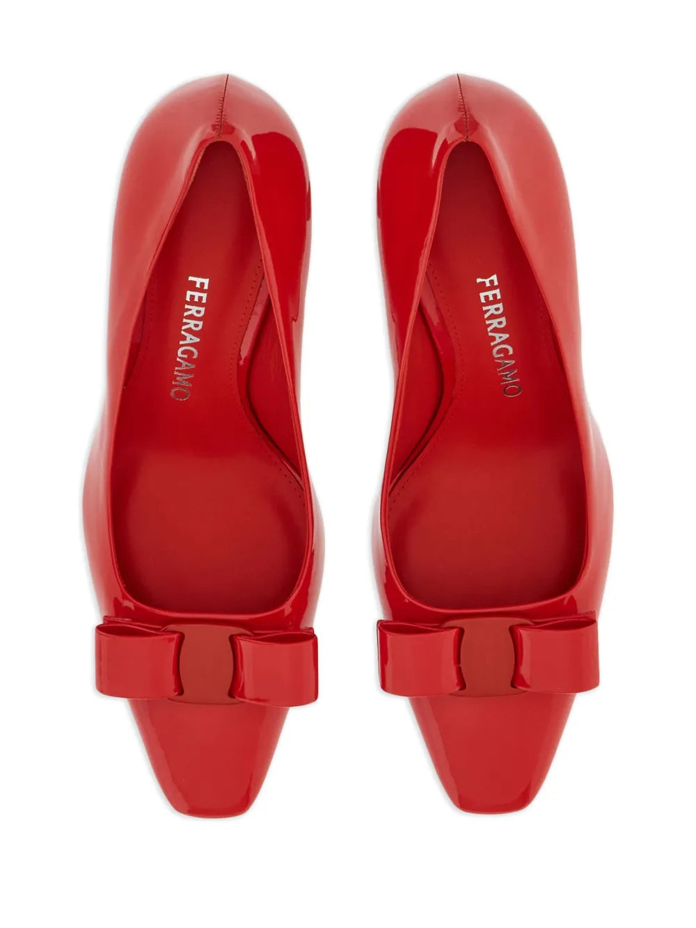 Ferragamo Vara Bow 85Mm Patent Leather Pumps