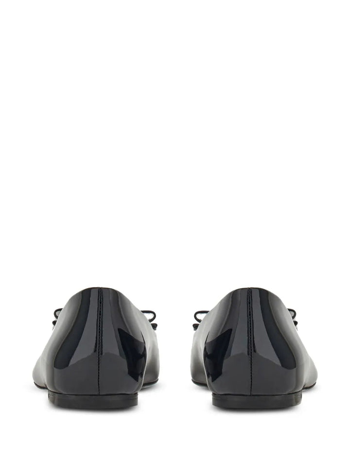 Ferragamo Vara Bow Ballerina Shoes in BLACK