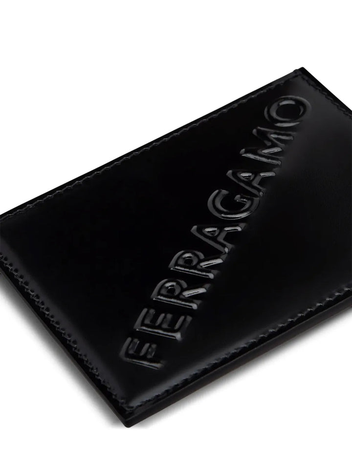 Ferragamo Logo-Embossed Leather Cardholder
