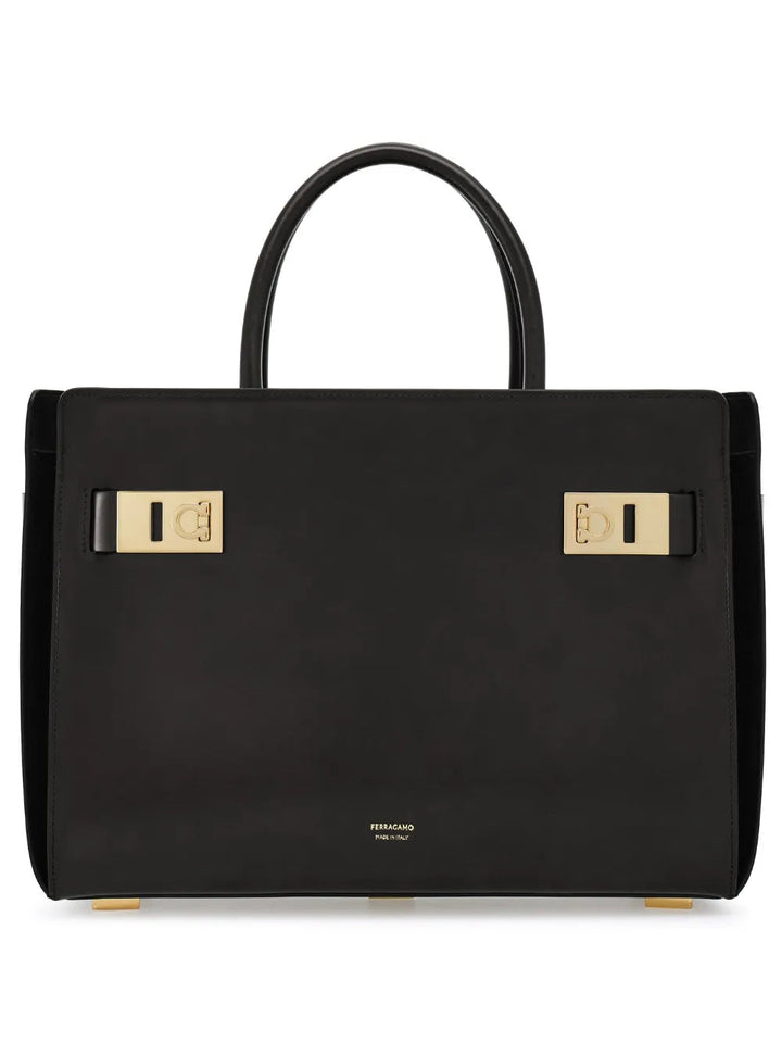 Ferragamo Large Gancini Leather Tote