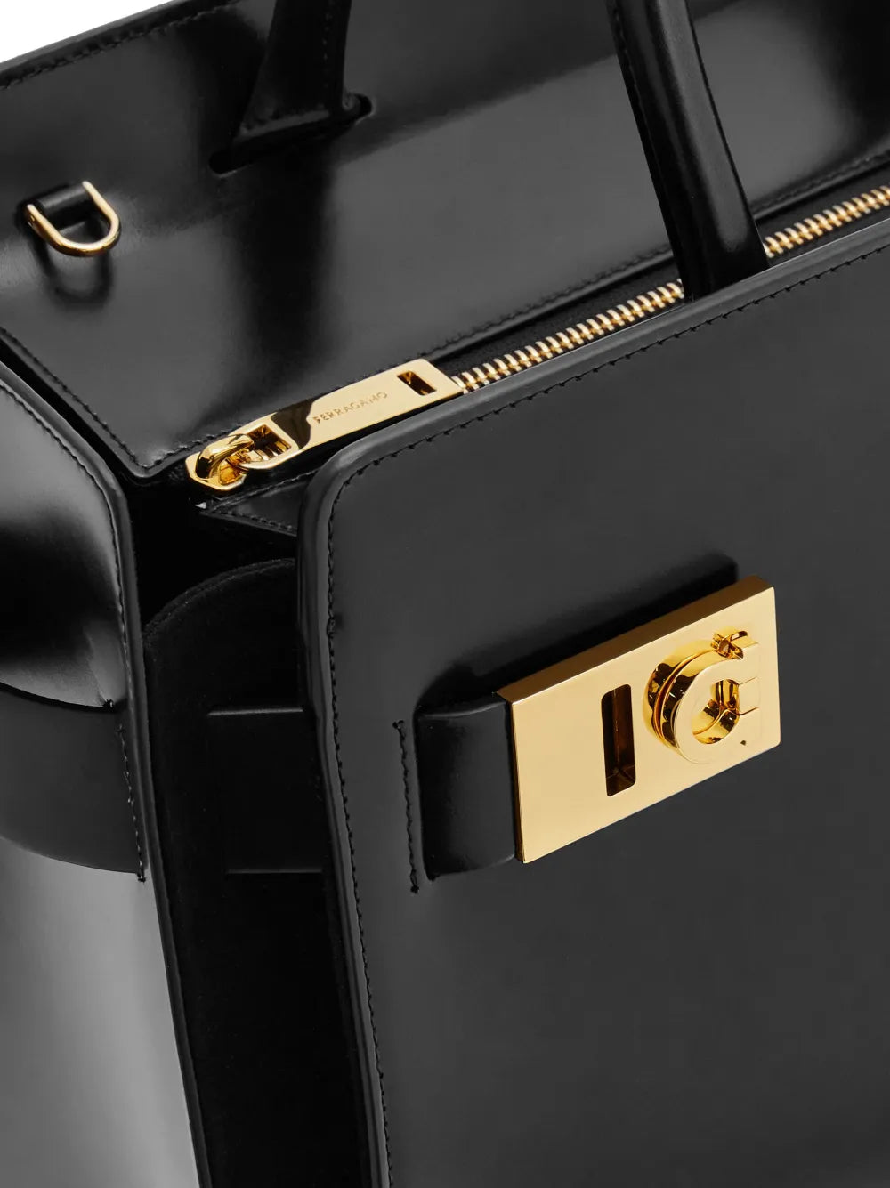 Ferragamo Large Gancini Leather Tote