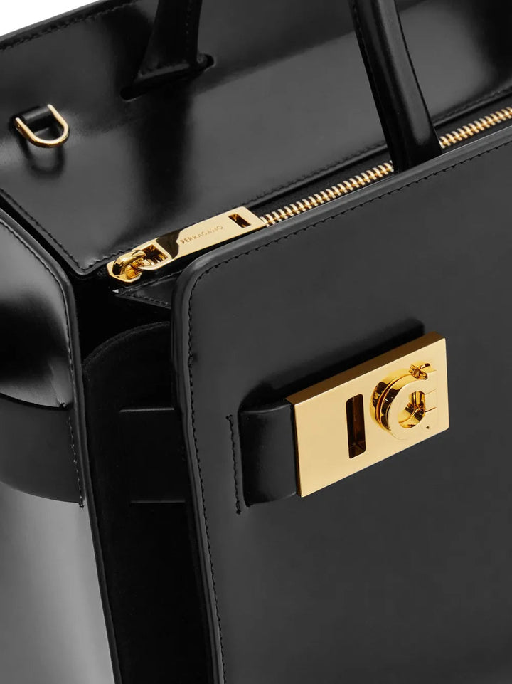 Ferragamo Large Gancini Leather Tote