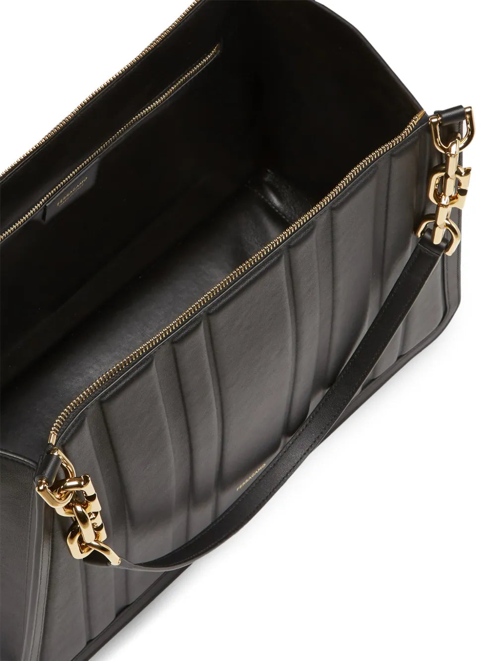 Ferragamo Panelled-Design Leather Tote Bag