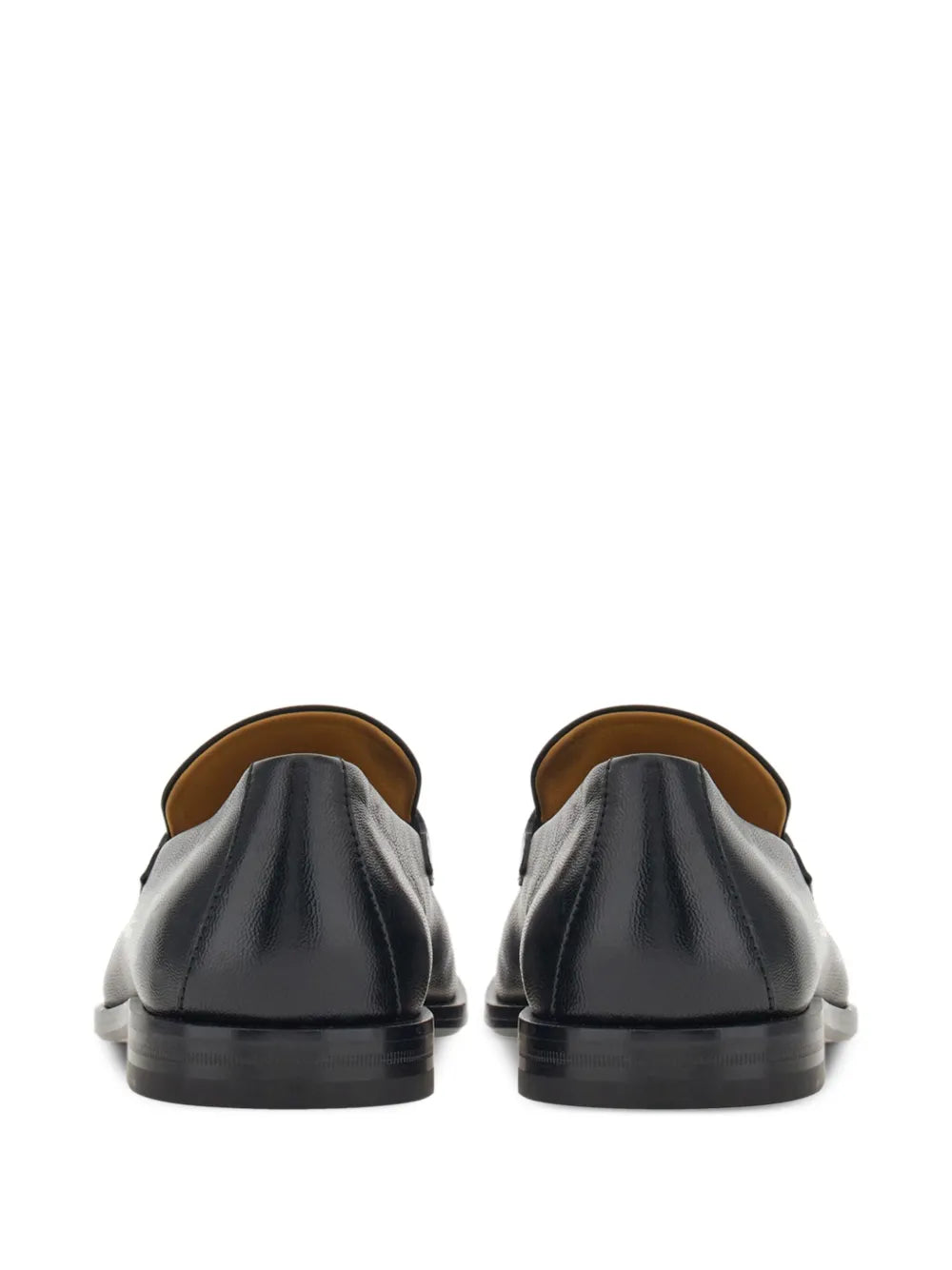 Ferragamo Gancini-Plaque Leather Loafers 021619762601