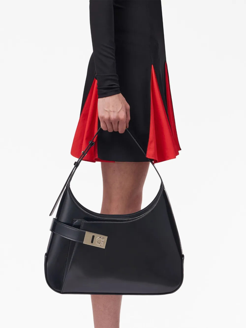 Ferragamo Hobo Gancini-Buckle Shoulder Bag
