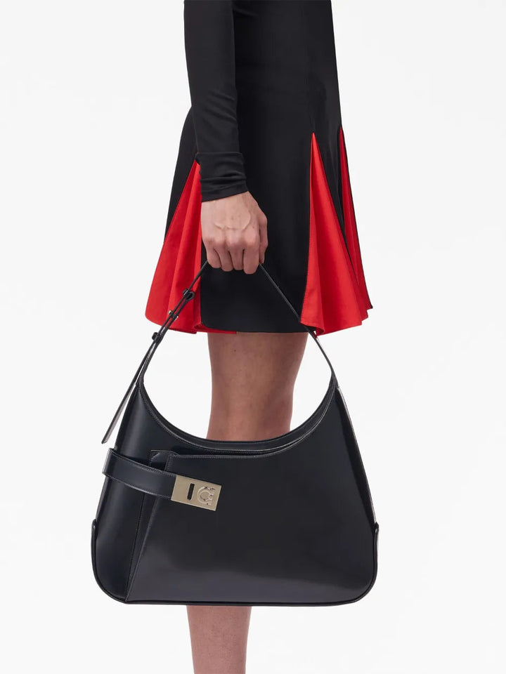 Ferragamo Hobo Gancini-Buckle Shoulder Bag