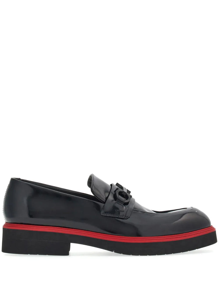 Ferragamo Gancini-Ornament Leather Mocassins