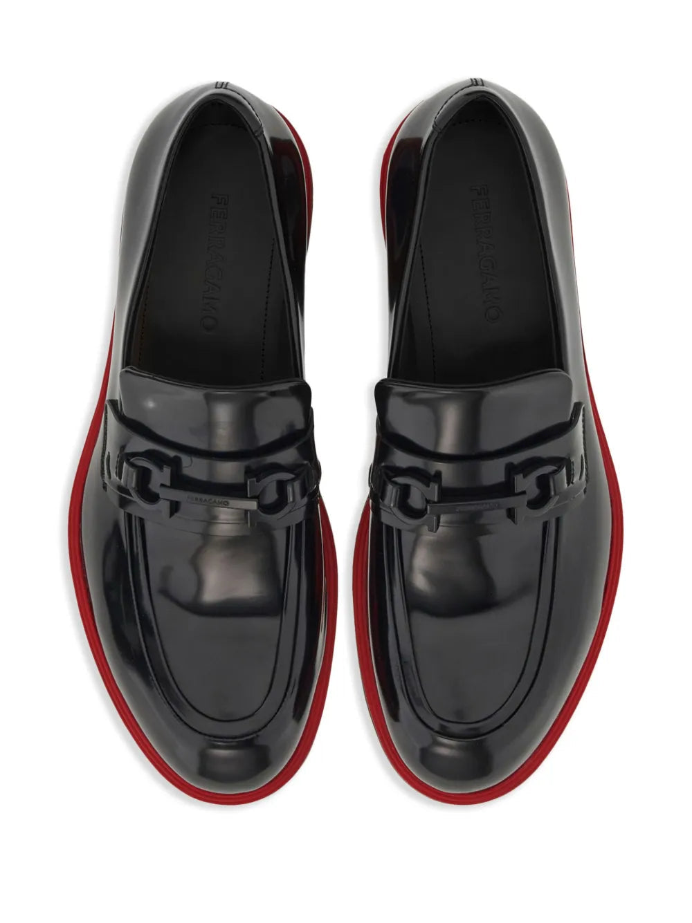 Ferragamo Gancini-Ornament Leather Mocassins