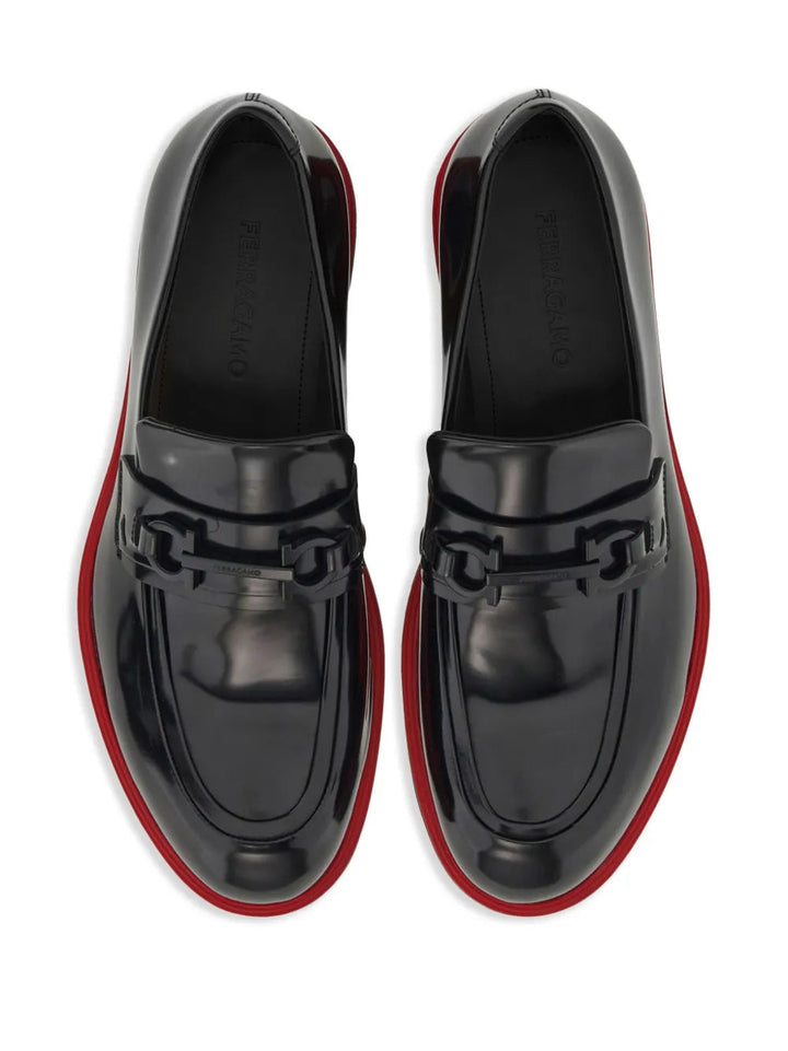 Ferragamo Gancini-Ornament Leather Mocassins
