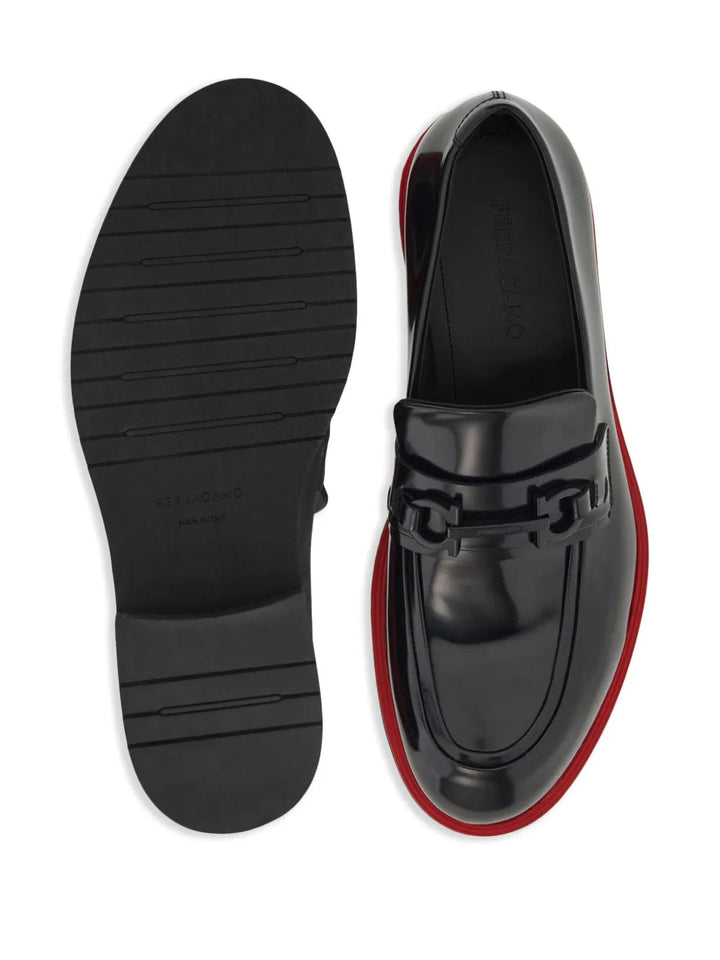 Ferragamo Gancini-Ornament Leather Mocassins