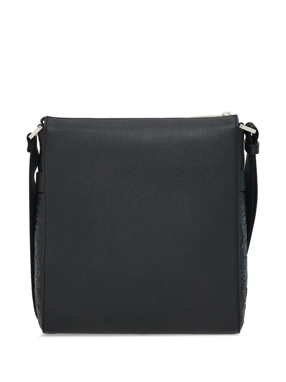 Ferragamo Gancini-Embossed Leather Messenger Bag