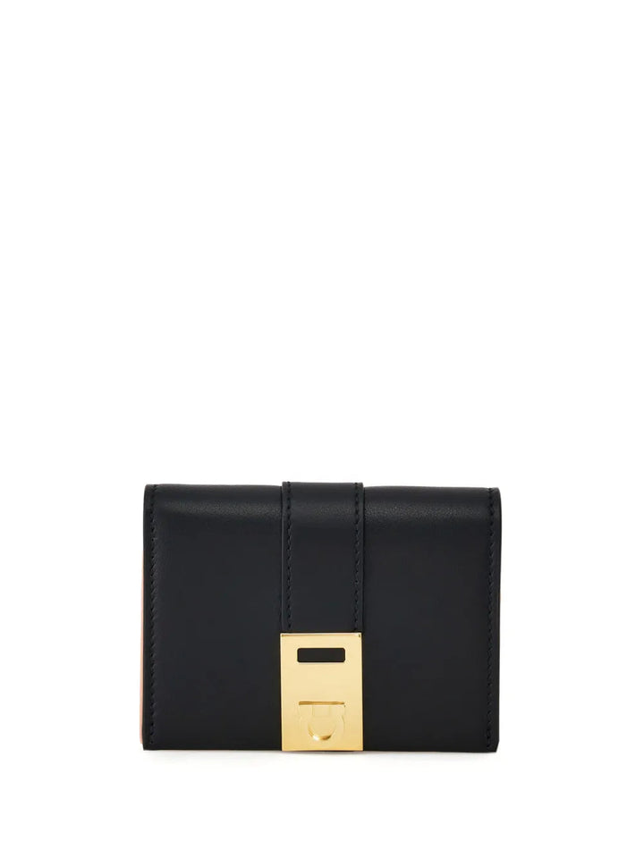 Ferragamo Hug Two-Tone Leather Wallet