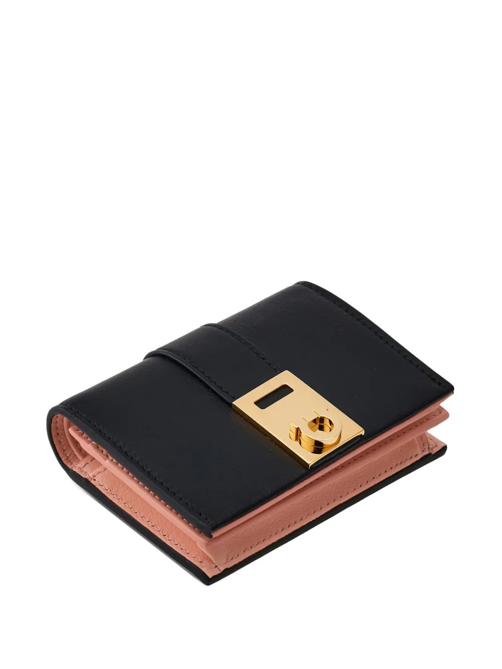 Ferragamo Hug Two-Tone Leather Wallet