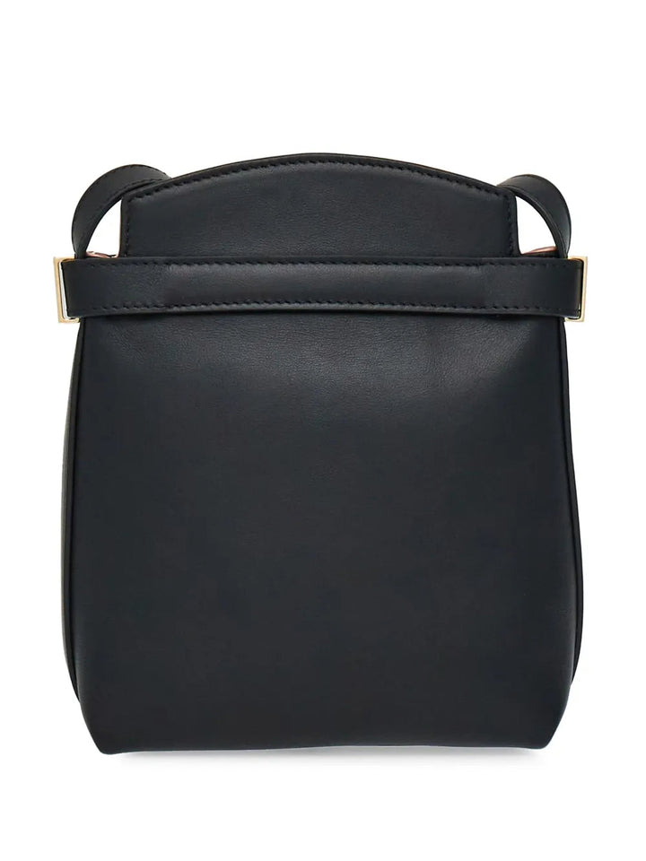 Ferragamo Hug Gancini-Plaque Leather Phone Holder