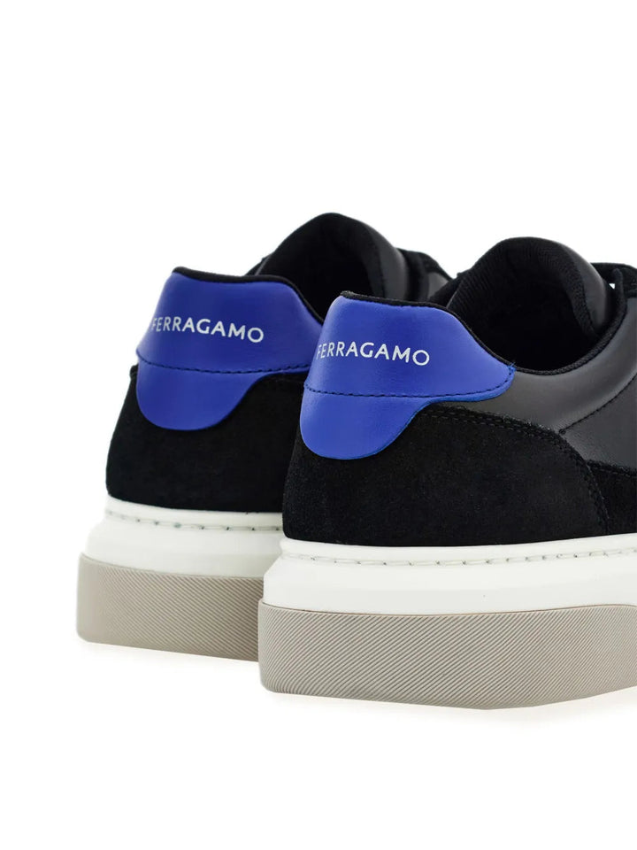 Ferragamo Gancini Panelled Leather Sneakers