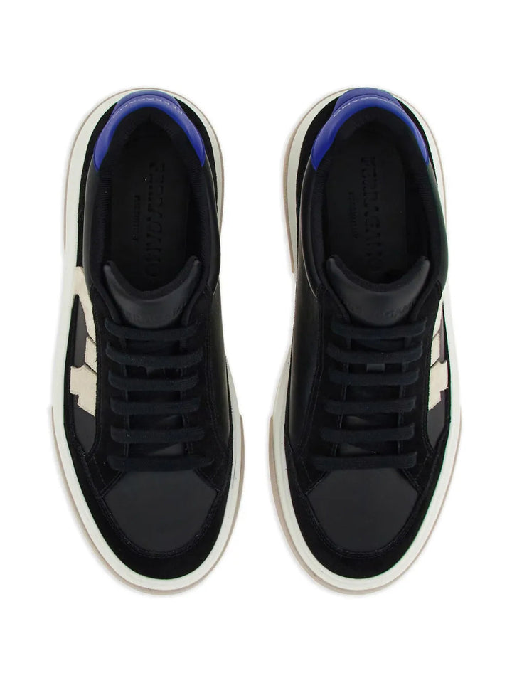 Ferragamo Gancini Panelled Leather Sneakers
