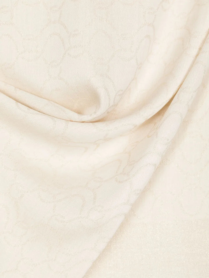 Ferragamo Jacquard-Logo Lurex Scarf