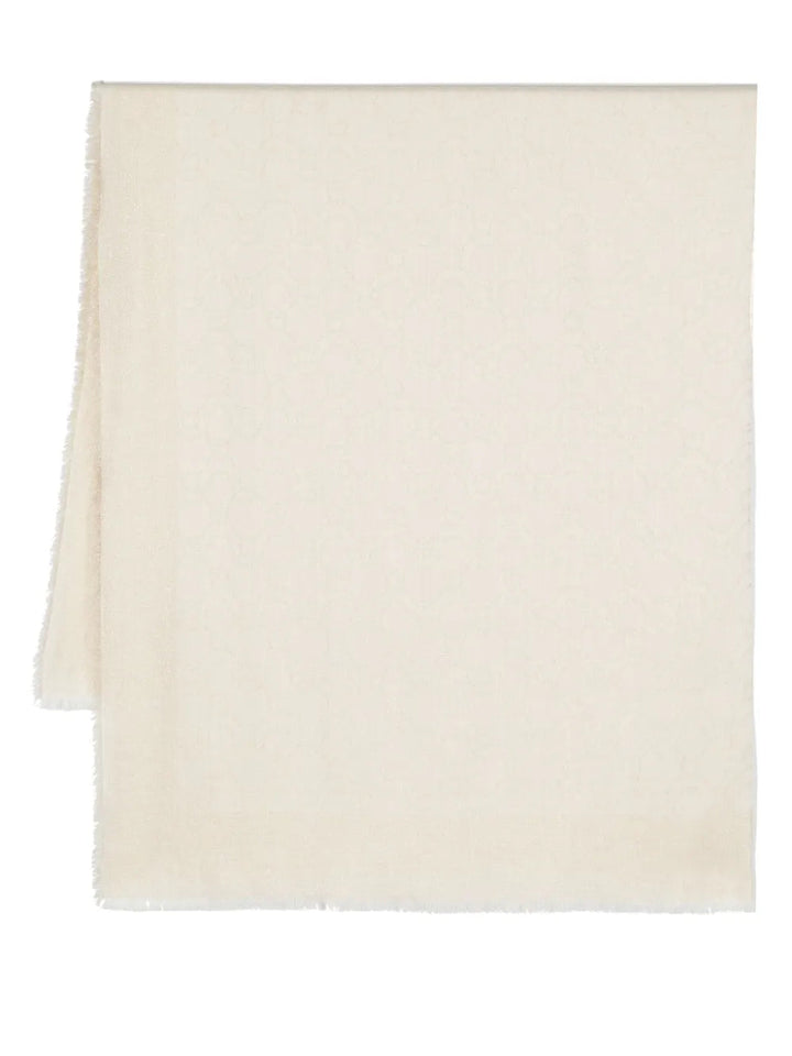 Ferragamo Jacquard-Logo Lurex Scarf