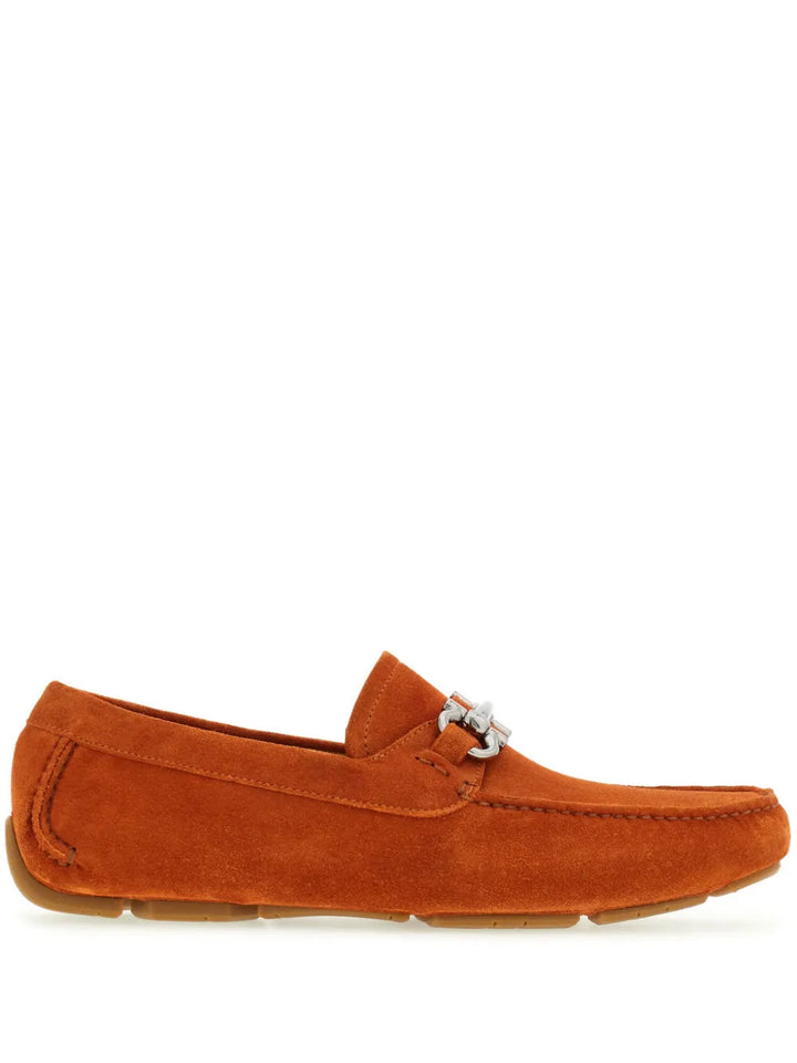 Ferragamo Gancini Suede Driving Shoes