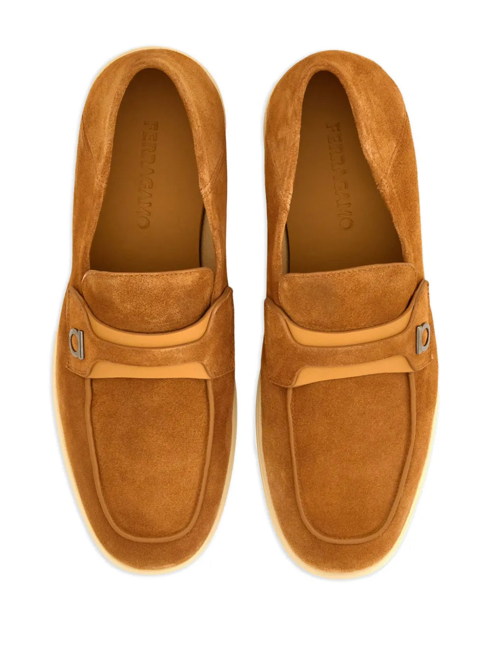 Ferragamo Gancini-Buckle Leather Loafers