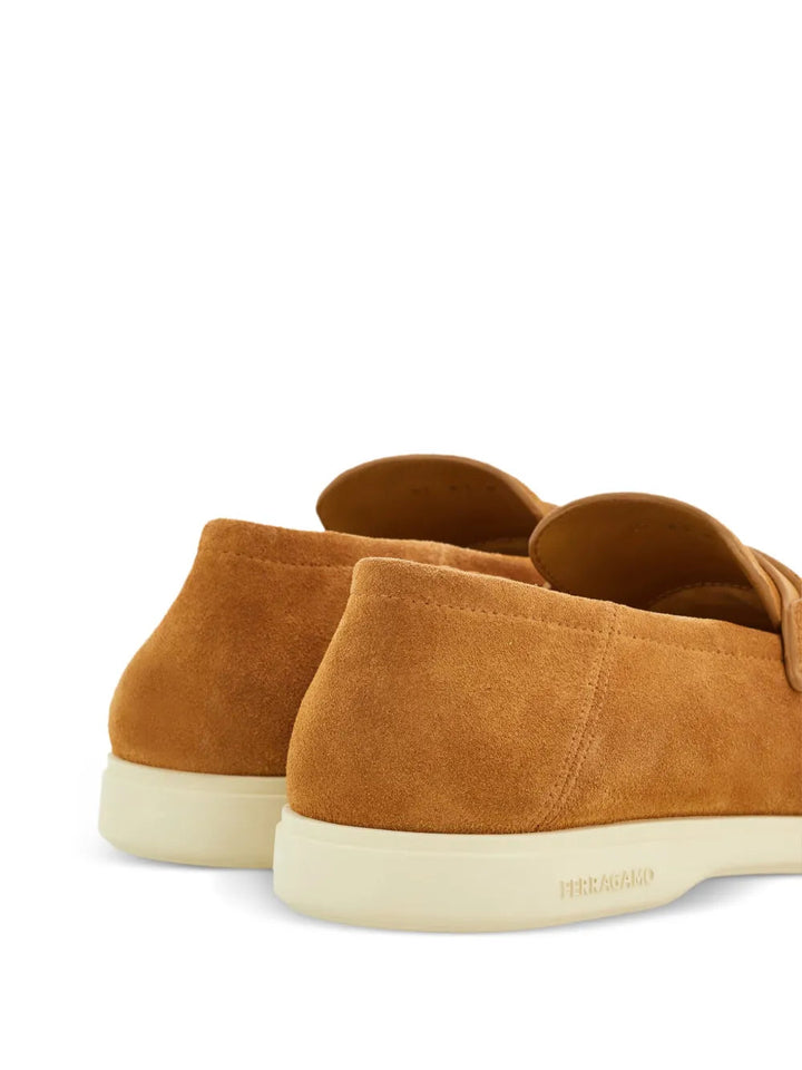 Ferragamo Gancini-Buckle Leather Loafers