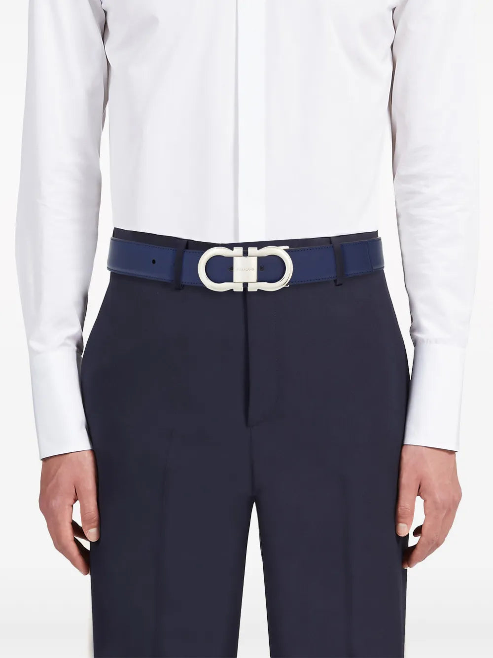 Ferragamo Gancini-Buckle Leather Belt