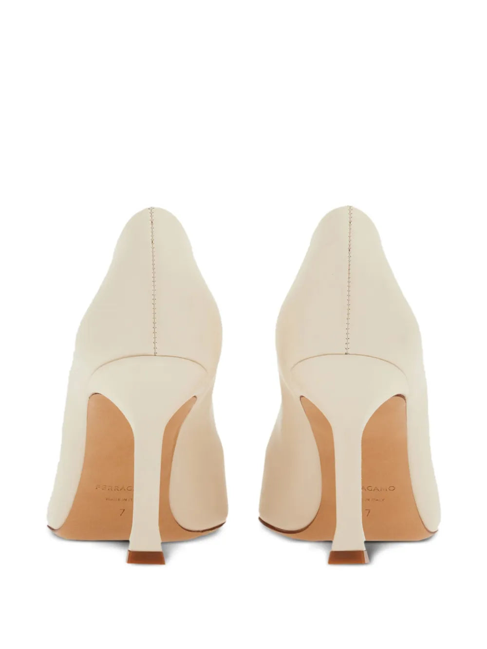 Ferragamo 85Mm Bow-Detail Leather Pumps