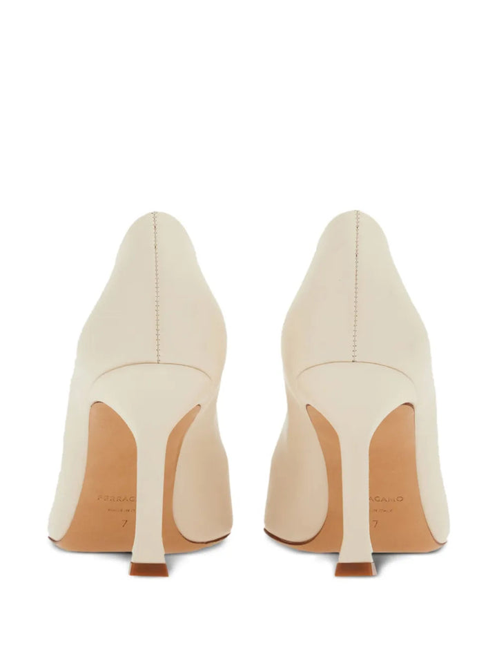 Ferragamo 85Mm Bow-Detail Leather Pumps