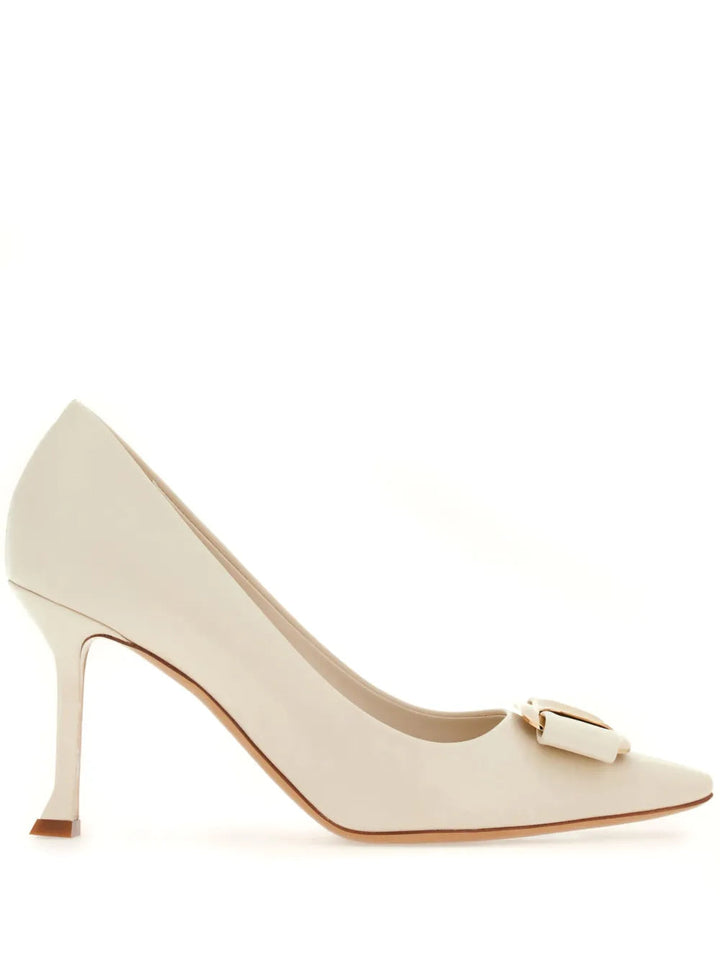 Ferragamo 85Mm Bow-Detail Leather Pumps