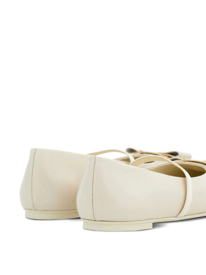 Ferragamo New Vara-Bow Lambskin Ballerina Shoes 01H345768869