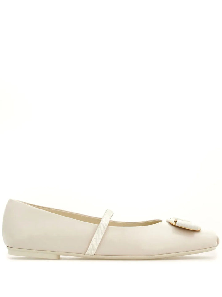 Ferragamo New Vara-Bow Lambskin Ballerina Shoes 01H345768869