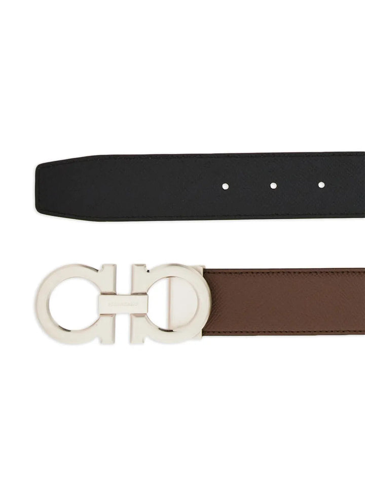 Ferragamo Gancini-Buckle Reversible Leather Belt