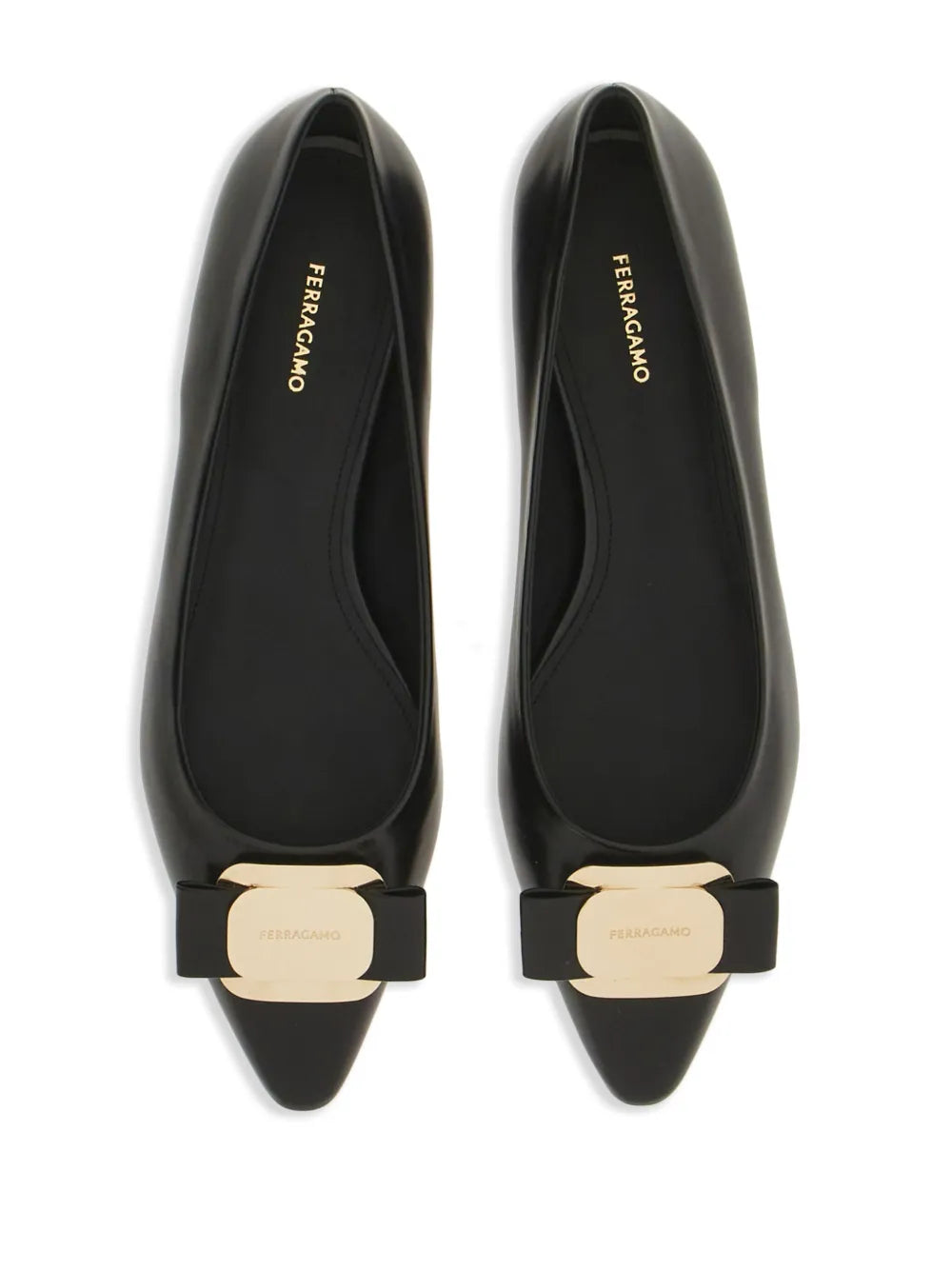 Ferragamo New Vara-Bow Lambskin Ballerina Shoes