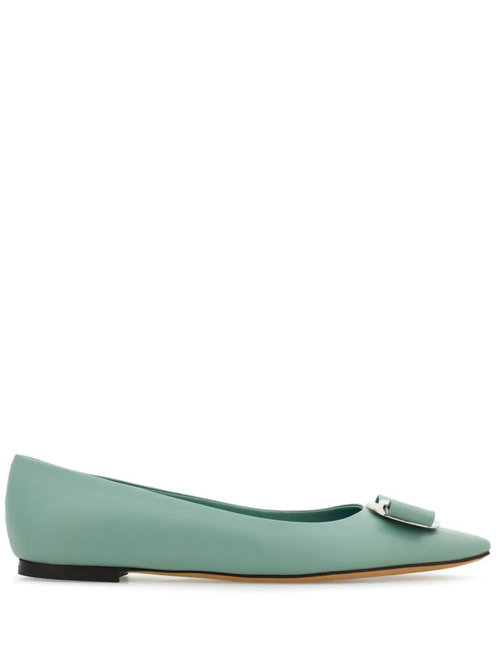 Ferragamo New Vara-Bow Lambskin Ballerina Shoes 01H585768701