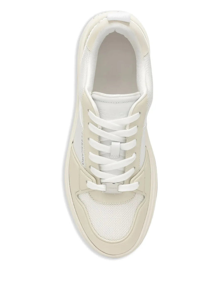 Ferragamo Leather-Panelled Sneakers