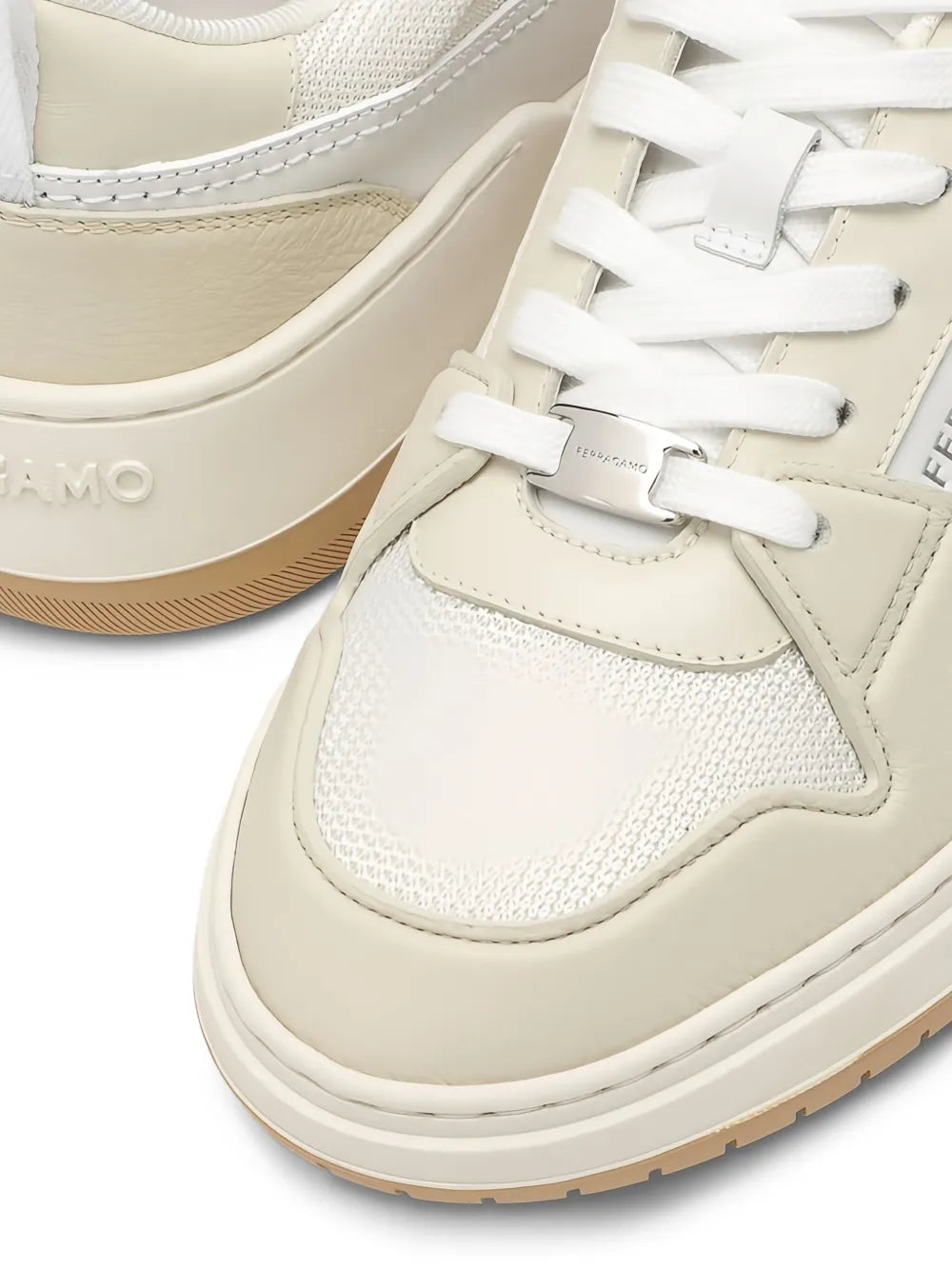 Ferragamo Leather-Panelled Sneakers