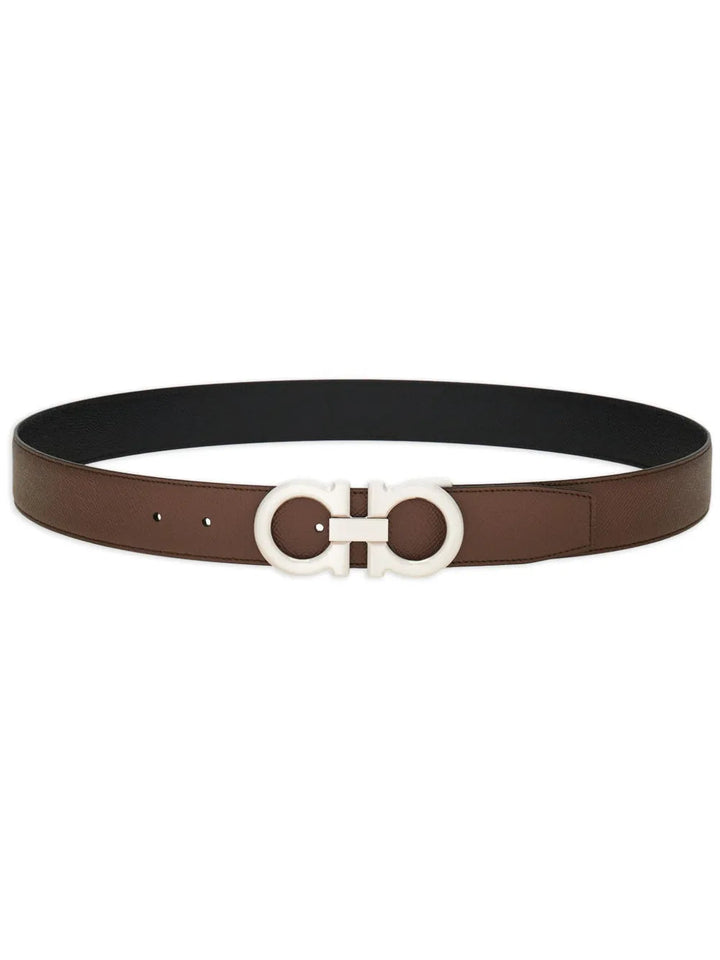 Ferragamo Gancini-Buckle Reversible Leather Belt
