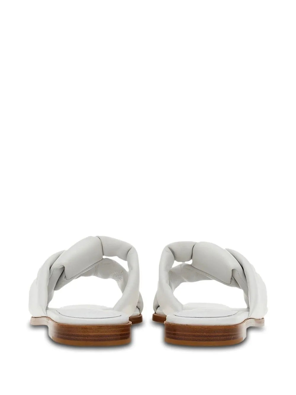 Ferragamo Knot-Detail Leather Slides