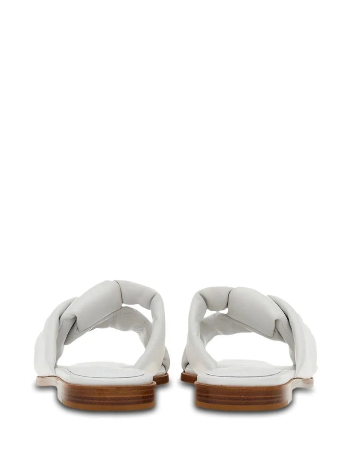 Ferragamo Knot-Detail Leather Slides