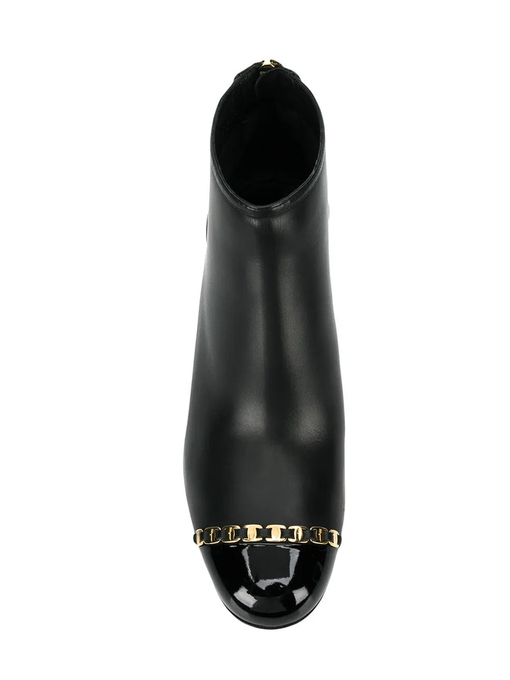 Ferragamo Vara Chain Detail Booties