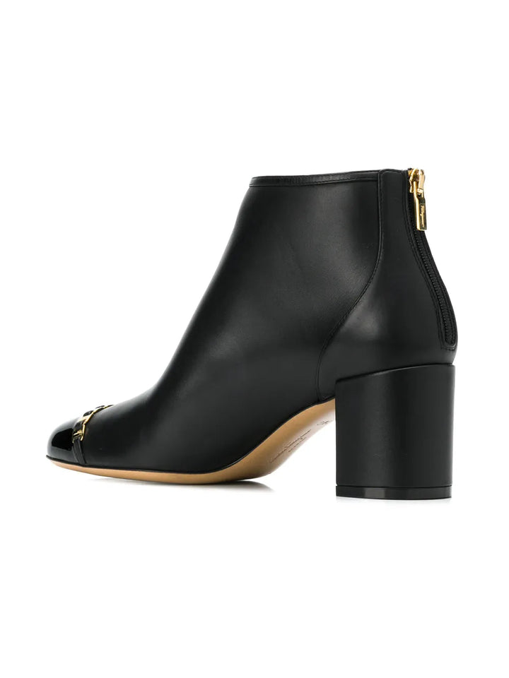 Ferragamo Vara Chain Detail Booties