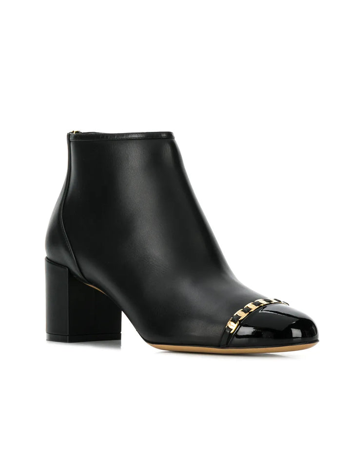 Ferragamo Vara Chain Detail Booties