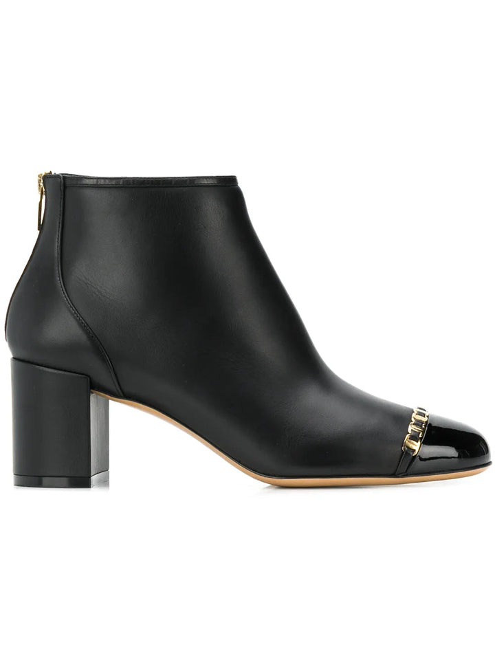 Ferragamo Vara Chain Detail Booties