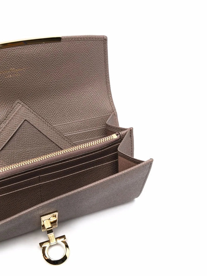 Ferragamo Gancino Clip Leather Wallet