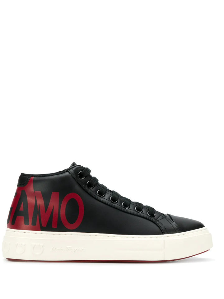 Ferragamo Logo Print Sneakers