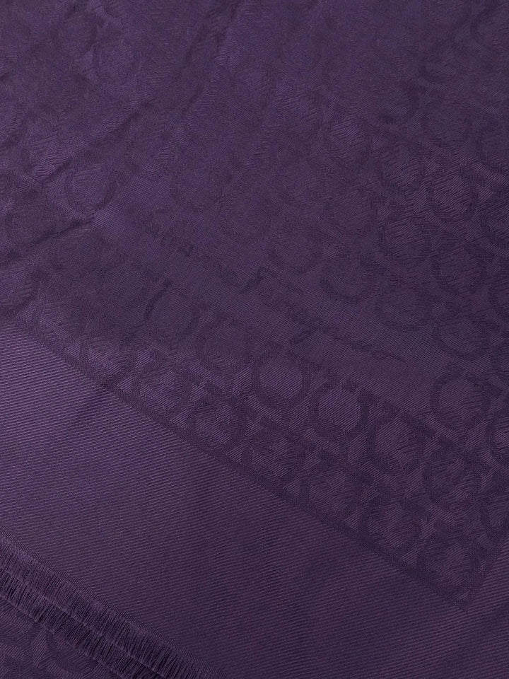 Ferragamo Monogram-Print Knitted Scarf