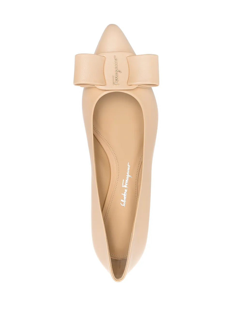 Ferragamo Viva Ballerina Shoes in NEUTRALS
