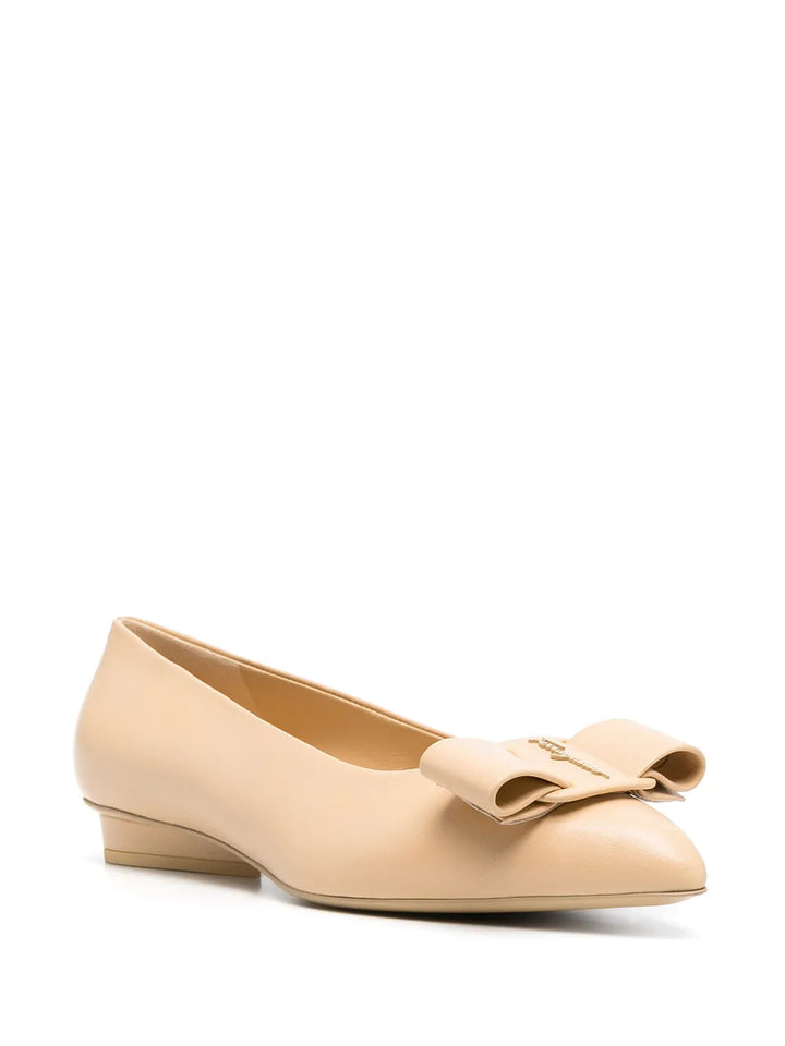 Ferragamo Viva Ballerina Shoes in NEUTRALS